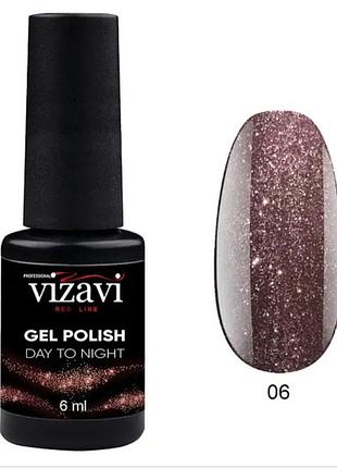 Vizavi professional gel polish day to night гель-лак для ногтей светоотражающий 6