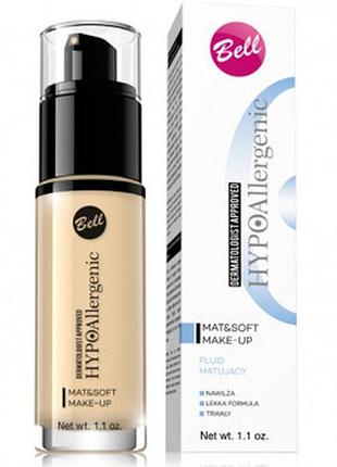 Тональное средство bell cosmetics hypoallergenic mat & soft make-up