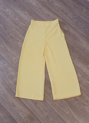 Классические яркие брюки палаццо кюлоты zara размер s