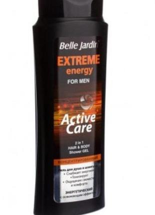 Шампунь для волосся + гель для душу belle jardin for men extreme energy
