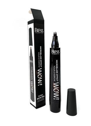Маркер для бровей bless beauty wow! эффект татуажа 4