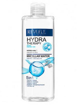 Міцелярна вода 5 в 1 для обличчя повік та губ revuele hydra therapy intense revuele 400 мл