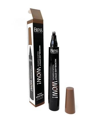 Маркер для бровей bless beauty wow! эффект татуажа 1