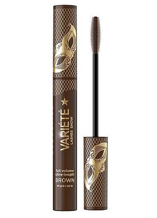 Eveline туш для вій variete lashes show коричнева 10 мл