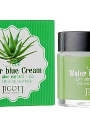 Успокаивающий крем jigott aloe water blue cream с экстрактом алоэ