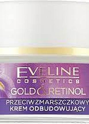 Восстановительный крем против морщин eveline cosmetics gold and retinol 70+