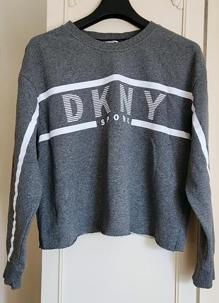 Свитшот dkny женский кроп оверсайз