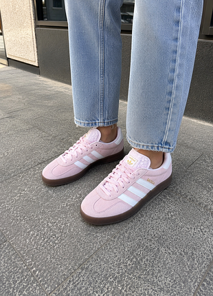 Кроссовки женские adidas gazelle pink white