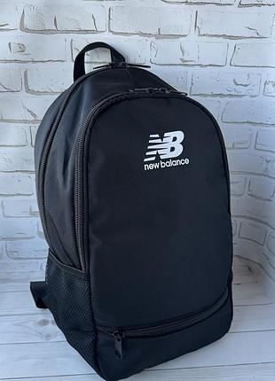 Черный спортивный текстильный рюкзак new balance