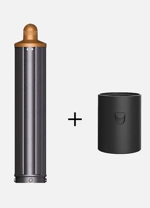 Комплект для фена dyson supersonic: адаптер + циліндрична насадка лонг 40 мм для накручування локонів золотий