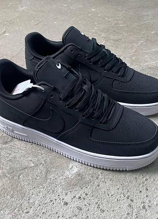 Черно-белые кроссовки унисекс nike air force 1 low black white х найк эйр форс 45