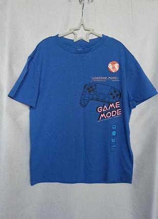Яскрава бавовняна футболка marks & spencer «game mode» на 8-9 років (ріст 134 см)