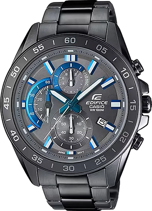 Мужские часы casio edifice efv-550gy-8a стальной корпус водозащита 100 м чёрный циферблат