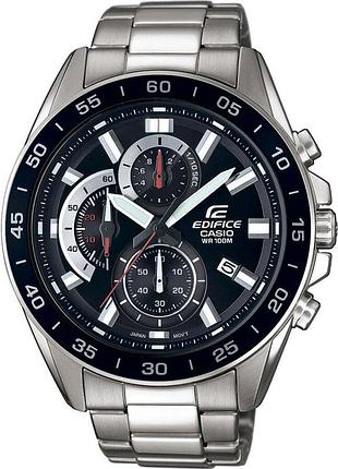 Мужские часы casio edifice efv-550d-1a стальной корпус водозащита 100 м чёрный циферблат