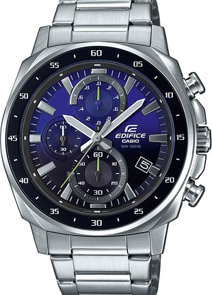 Мужские часы casio edifice efv-600d-2a стальной корпус водозащита 100 м синий циферблат