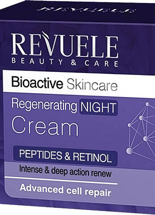 Крем нічний регенеруючий з пептидами і ретинолом bioactive skincare revuele 50 мл