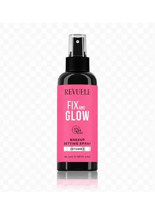 Спрей для фиксации макияжа лица revuele «fix and glow» с витамином с 120 мл