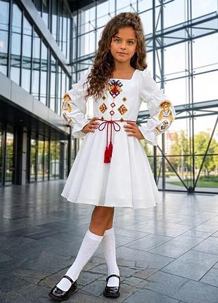 Шикарна сукня вишиванка мотанка для дівчинки