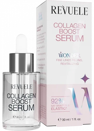 Сыворотка для упругости и молодости кожи wonder collagen boost serum revuele 30 мл