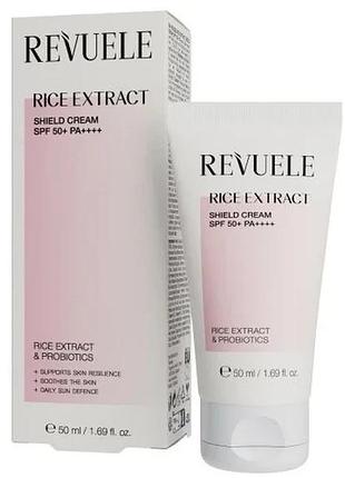 Крем для лица солнцезащитный с экстрактом риса revuele spf 50 pa++++ 50 мл