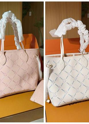 Женская сумка премиум neverfull monogram embroidery
