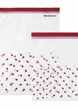 Набор многоразовых пакетов для хранения продуктов silver crest, 20 шт, с застежкой, bpa free