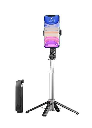 Селфі-штатив xo ss11 remote бездротовий з кнопкою керування максимальна довжина 104 см чорний