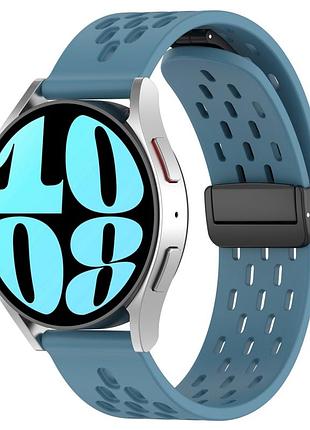 Ремінець універсальний силіконовий із магнітною застібкою для samsung amazfit huawei 22 mm sapphire blue