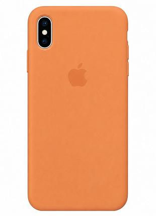 Чехол силиконовый silicone case full size для iphone xs max с микрофиброй внутри надежный защитный 49.papaya mc-10463