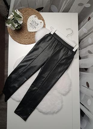 Теплые лосины на меху из экокожи от matalan 5-6 лет (110-116) утепленные леггинсы