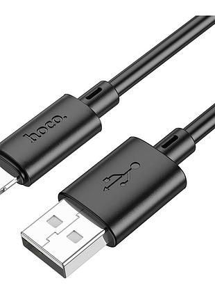 Кабель usb hoco x88 gratified lightning 2.4a 2m черный с усиленной защитой и эластичной оплёткой