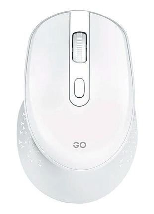 Бездротова миша fantech go w609 ергономічна з високим dpi 1600 для комфортної роботи white