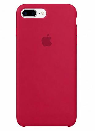 Чохол силіконовий silicone case full size для iphone 7 plus 8 plus з мікрофіброю всередині стійкий до зносу рожевий mc-10457
