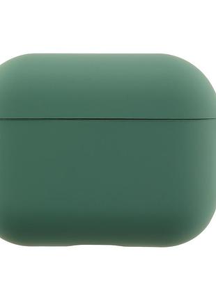 Чохол силіконовий silicone case з мікрофіброю для apple airpods pro 3 захисний 55.pine green mc-10374