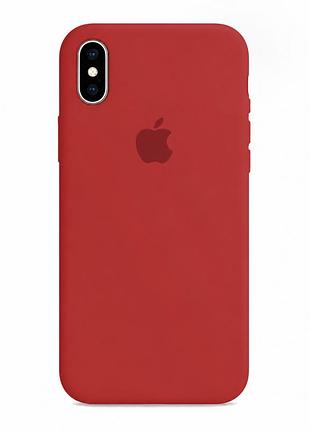 Чехол силиконовый с микрофиброй для iphone xs max защита от падений эластичный 14.red mc-10427