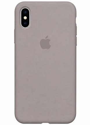 Чехол силиконовый silicone case full size для iphone xs max с микрофиброй внутри защитный 23.pebble mc-10467