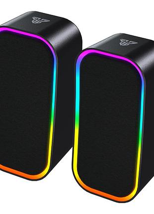 Компьютерные колонки fantech gs304 groove bluetooth v5.3 с мощными басами и led-подсветкой черные