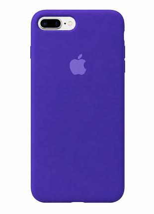 Чохол силіконовий silicone case full size для iphone 7 plus 8 plus з мікрофіброю всередині пурпуровий mc-10493