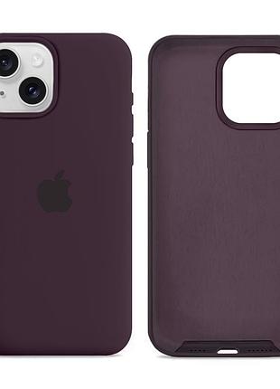 Чехол силиконовый silicone case full size для iphone 15 plus с микрофиброй внутри защита от ударов 82.elderberry mc-10859