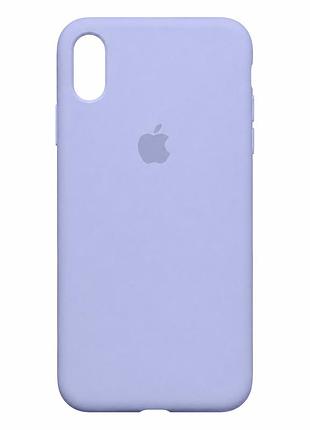 Чехол силиконовый silicone case full size для iphone xs max с микрофиброй внутри пурпурный 39.elegant purple mc-10423