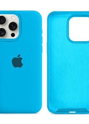 Чехол силиконовый silicone case full size для iphone 13 pro защита от ударов с микрофиброй внутри blue mc-10708