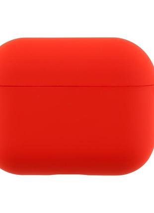 Чохол силіконовий silicone case з мікрофіброю для airpods pro 3 захисний із карабіном червоний 14.red mc-10377