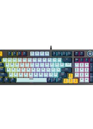 Игровая клавиатура fantech atom96 mk890v2 mizu red switch механическая с rgb подсветкой компактная skyblue