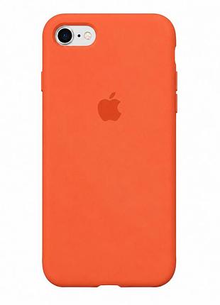 Чехол силиконовый silicone case full size для iphone 7 8 se 2020 с микрофиброй внутри apricot mc-10505