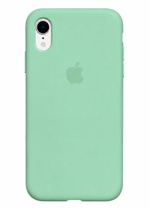 Чохол силіконовий протиударний із мікрофіброю для iphone xr захист від падінь 47.spearmint mc-10434