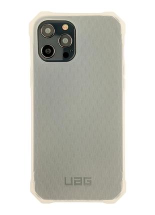 Чохол протиударний uag armor для iphone 12 pro max силіконовий із захистом кутів білий mc-10647