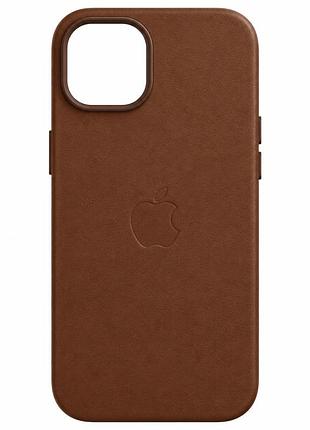 Чохол leather case з magsafe для iphone 15 plus захист від ударів натуральна шкіра umber mc-11110