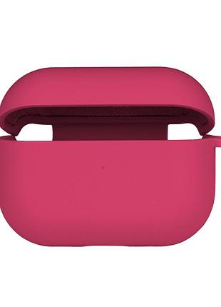Чехол силиконовый с микрофиброй для airpods pro 2 защитный минималистичный розовый shiny pink mc-10346