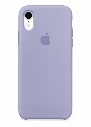 Чехол силиконовый silicone case full size для iphone xr с микрофиброй внутри противоударный 83.lilac purple mc-11059