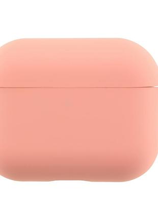 Чехол силиконовый с микрофиброй для airpods pro 3 защитный с карабином розовый 12.pink mc-10376